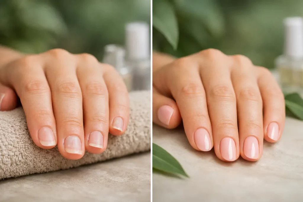 BIAB Manicure Before and After Results