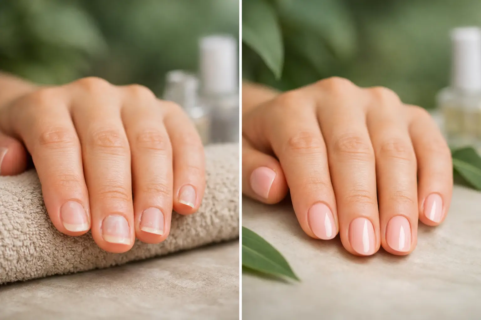 BIAB Manicure Before and After Results